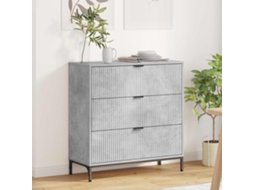 Vidaxl Buffet Com Gaveta Cinzento 79,5 X 33 X 82 Cm Madeira Processada