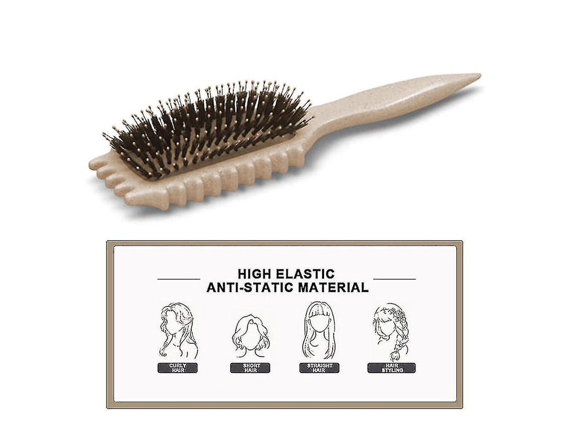 Escova De Ondulação Bounce Curl, Escova De Modelagem Para Desembaraçar, Escova De Modelagem Boar Brush Brilvibera