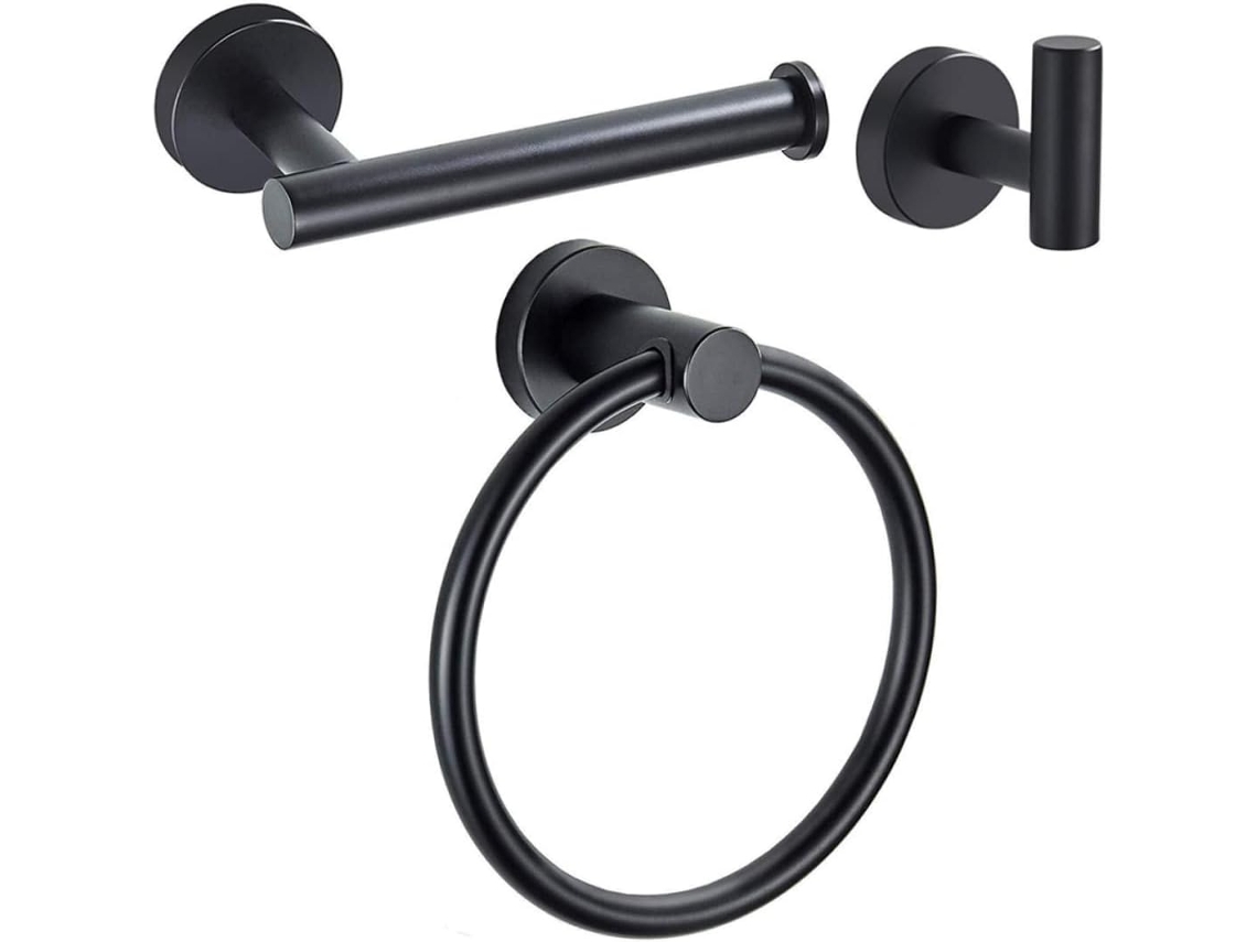 Conjunto De 3 Peças Suporte Parede Para Toalhas Banheiro, Com Design Moderno Para Armazenamento Eficiente Na Cozinha