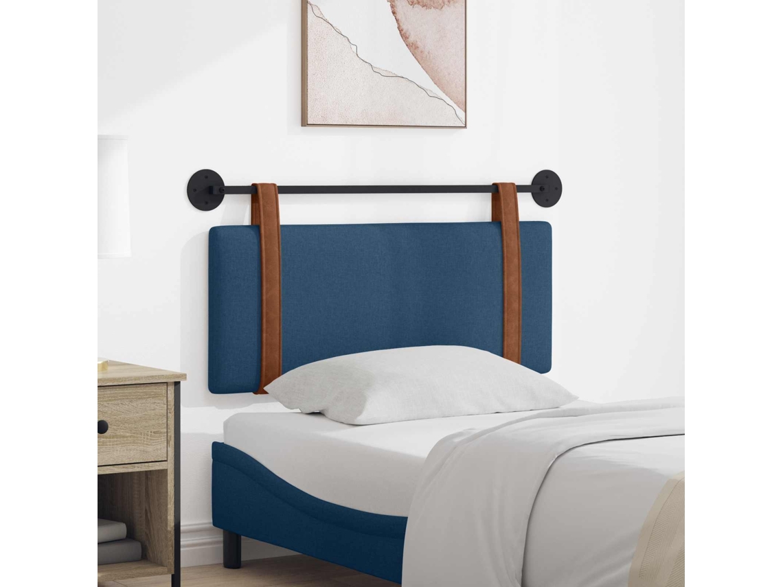 Vidaxl Cabeceira Suspensa Azul Pu Antigo