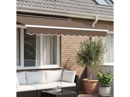 Vidaxl Substituição De Valance De Toldo Cinzento-acastanhado Poliéster