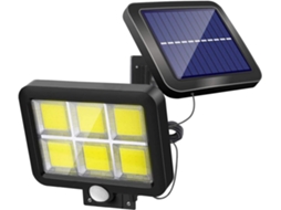 Luminária solar externa potente com sensor de movimento, 120 LEDs, à prova d'água, Brilvibera