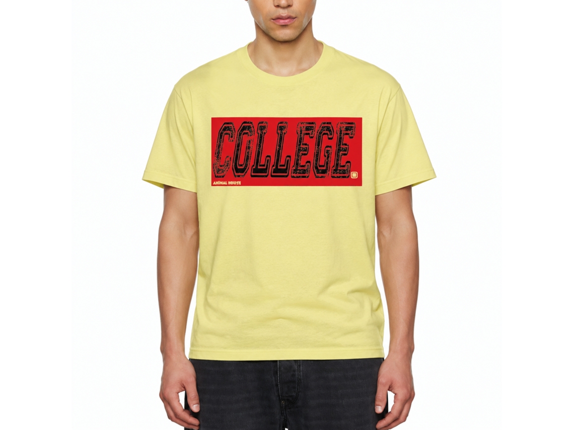 Rockinstone Animal House Movie College Oby Solid Yellow Adult T-shirt Size:m