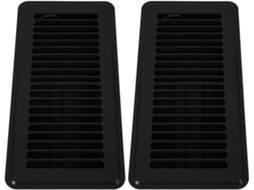 Conjunto De 2 Peças, Tampa De Ventilação De Piso Preta, 4x10 Polegadas, Pacote Com 2 Unidades.