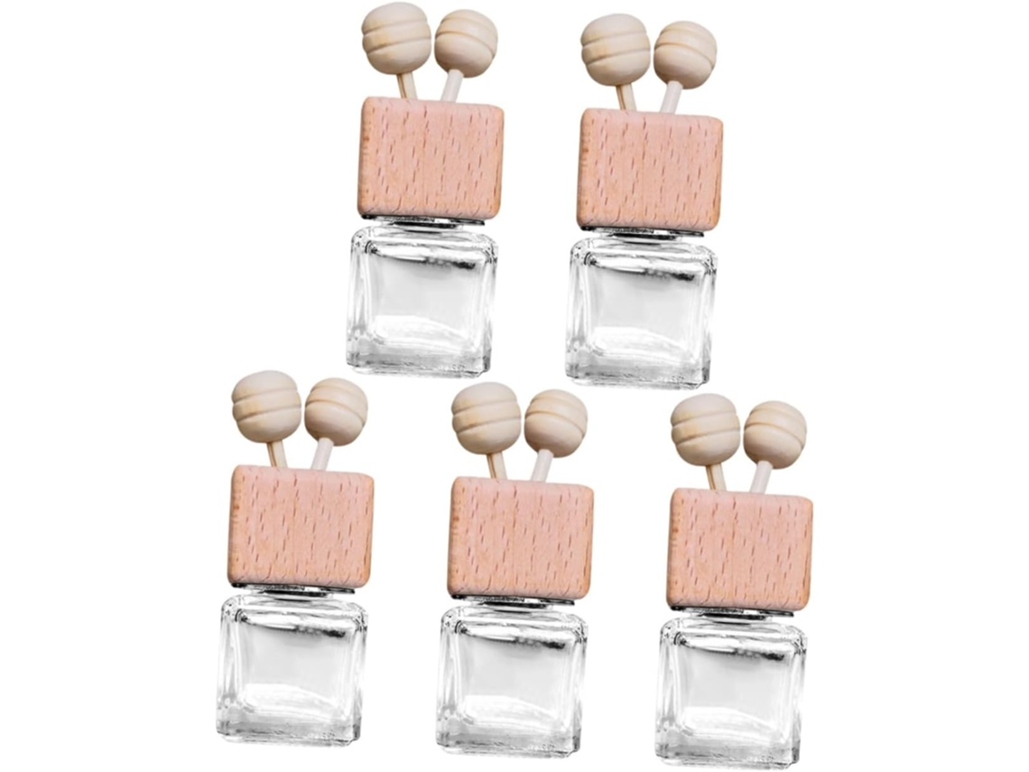 Difusor Ambientador para Carro Recarregável em Vidro e Madeira, 10ml, Fragrância Fresca.