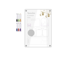 Calendário Semanal Planejador Acrílico Magnético Geladeira Planejador De Refeições Do Ramadã Quadro De Memorandos Slowmoose