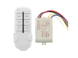 Interruptor Sem Fio Controle Remoto Rf Para Lâmpada Ac180-240v 3 Vias 3*1000w