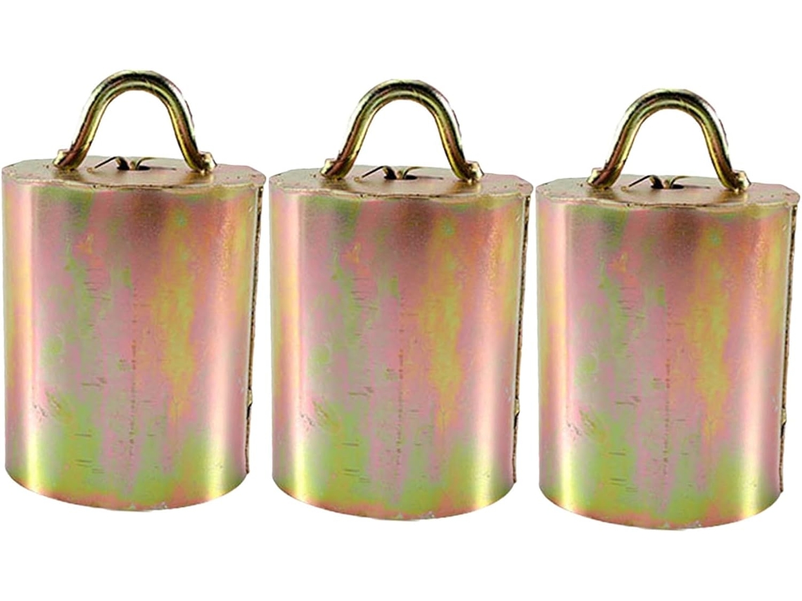 Conjunto De 3 Sinos Para Reprodução Animal, Sinos De Metal Para Pendurar Em Vacas, Decoração Para Vacas. Conjunto De 3 Sinos Para Repro Gokoco