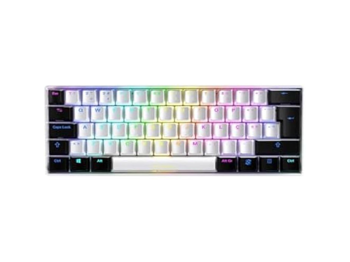 Teclado Sharkoon Sgk50 S4 Wh Kailh Red Pt Branco Usb