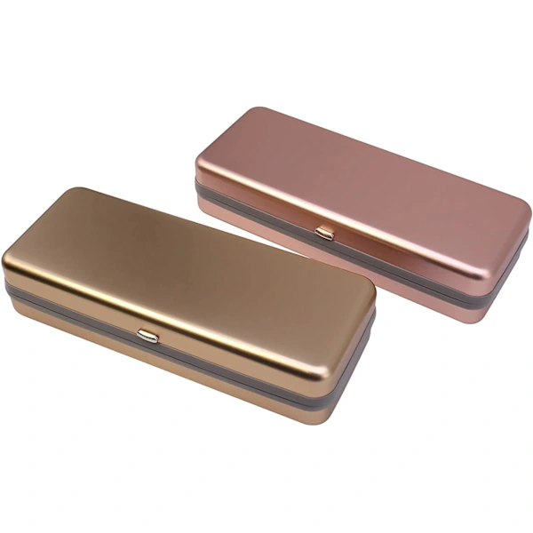 Estojo para Óculos de Alumínio, Rosa + Dourado AQUAFORGE