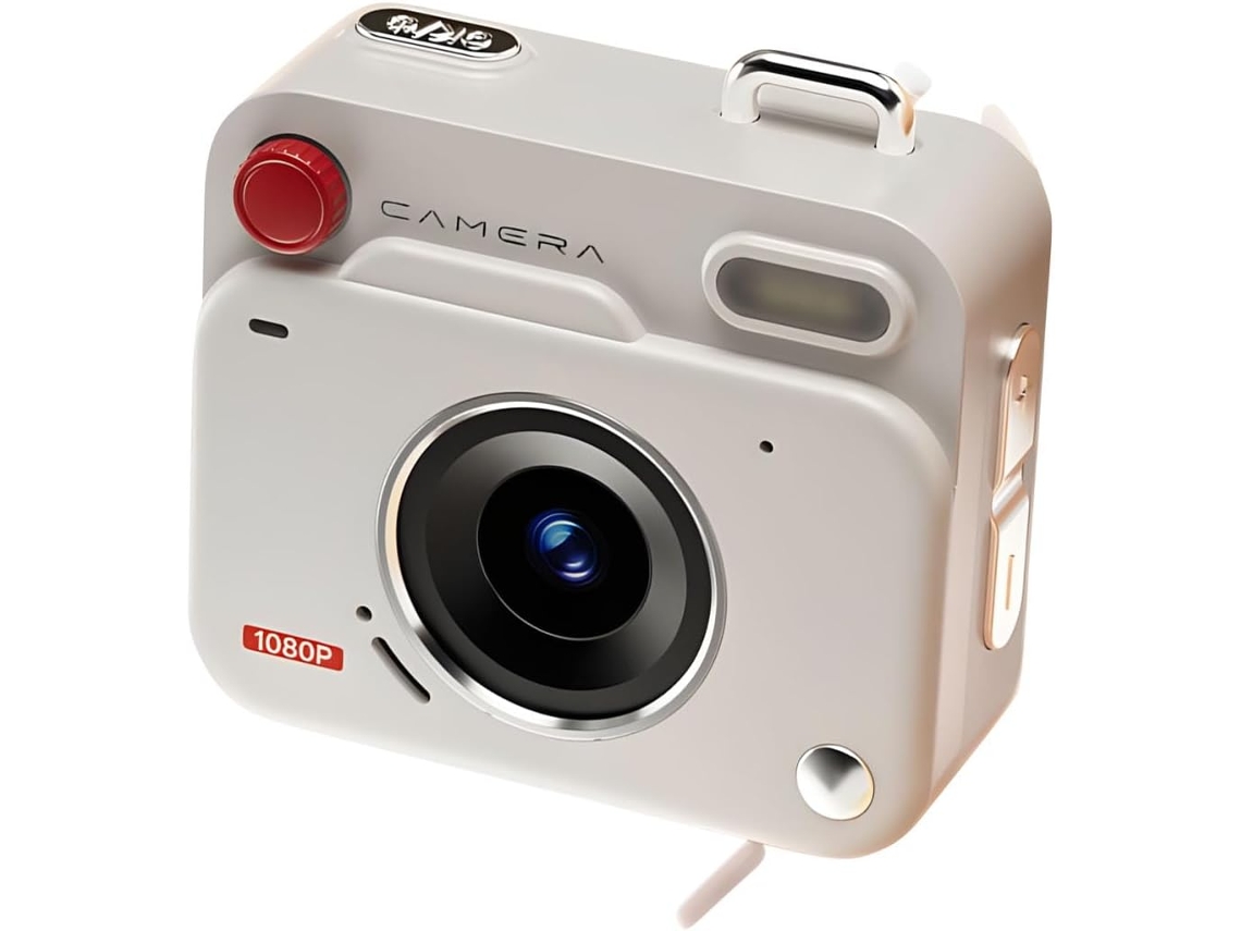 Câmera Digital Compacta Vintage Com Padrão Separado, Tarefa Simples