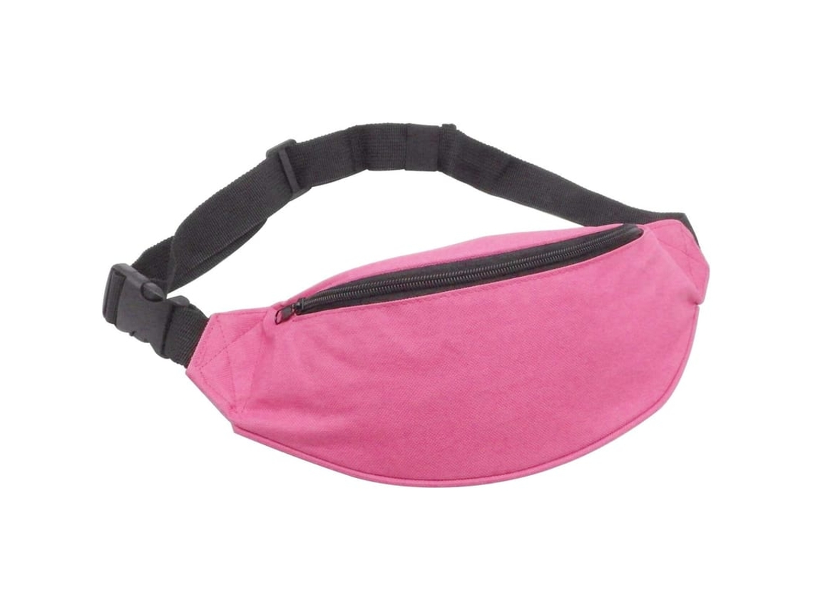 Bolsa Cintura Unissex Para Mulheres E Homens, Estilo Fashion Esportivo Com 2 Zíperes E Cinto Ajustável Rosa