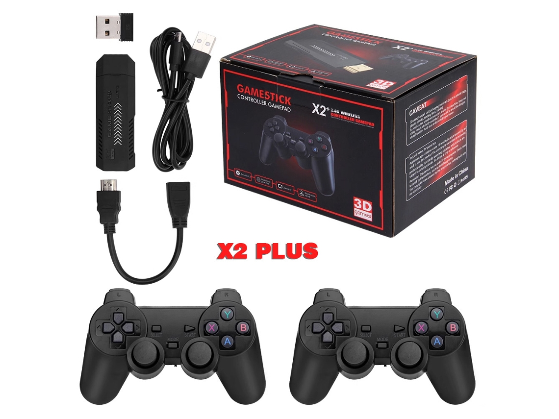 Console De Videogame X2 Plus Familygd10 Ps1, Console De Jogo 3d De Código Aberto, Preto Brilvibera