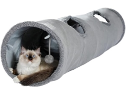 Túnel Dobrável E Fofo Para Gatos Com Bola, De Brincar 130 Cm X 30 Brinquedo Em Forma De Coelho, Educativo, Divertido, Ergonômico, Uso Diário