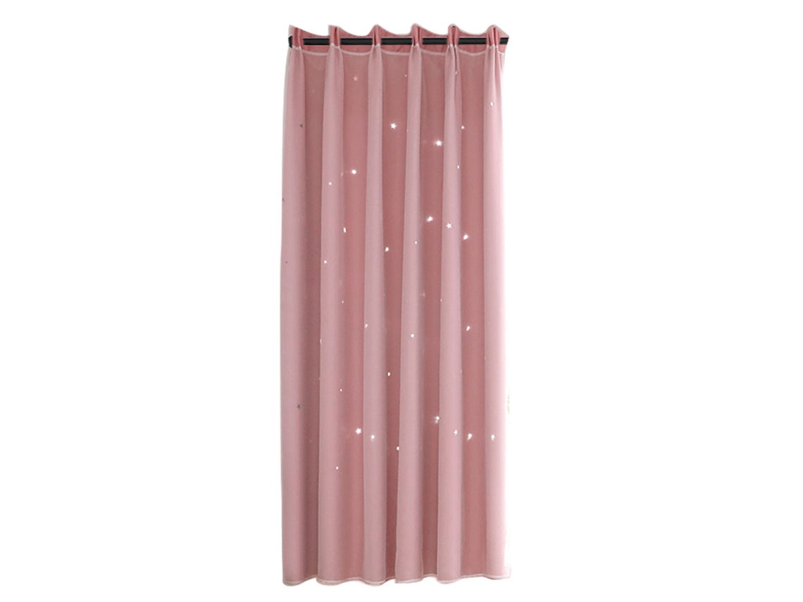 Cortina Tule Rosa Estrela S/MARCA