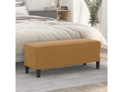 Vidaxl Banco 100x35x41 Cm Veludo Castanho
