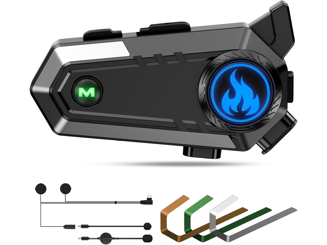 Fone de Ouvido Bluetooth para Capacete de Motocicleta Microfone JIAPEI