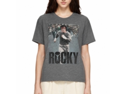 Rockinstone Rocky Movie Am Doing A Run Heather Graphite Adult T-shirt Size:s