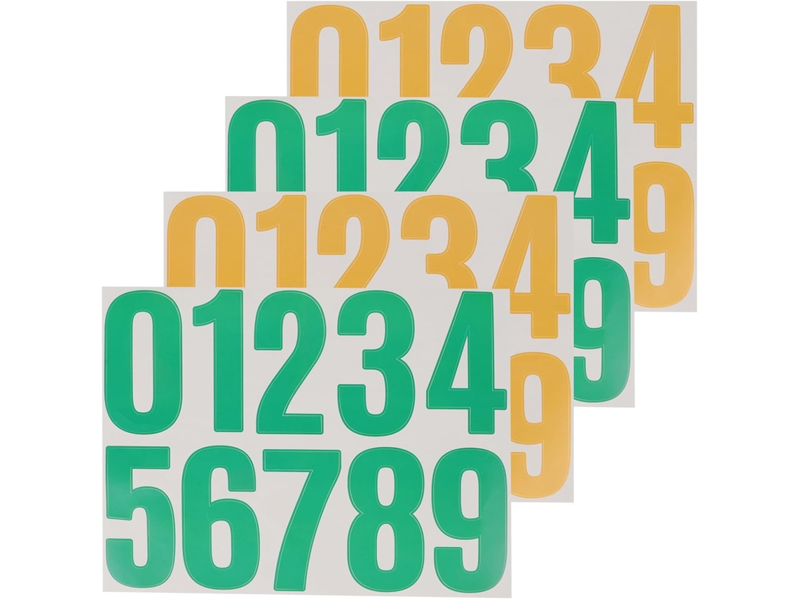 Adesivos de vinil com números, pacote com 4 folhas contendo 10 unidades, tamanho grande, para uso externo em caixas de correio.