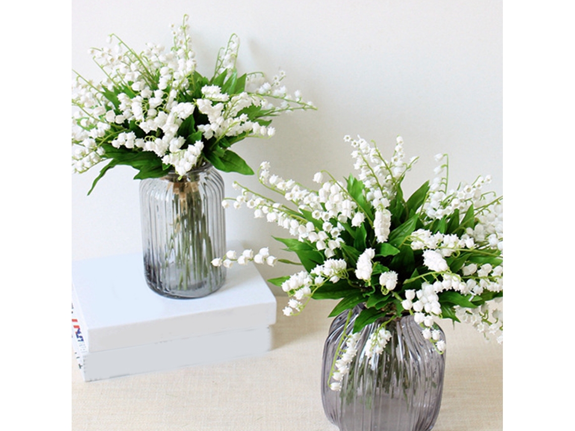 6pc Lírio do Vale Artificial de Seda e Plástico para Decoração | S/MARCA
