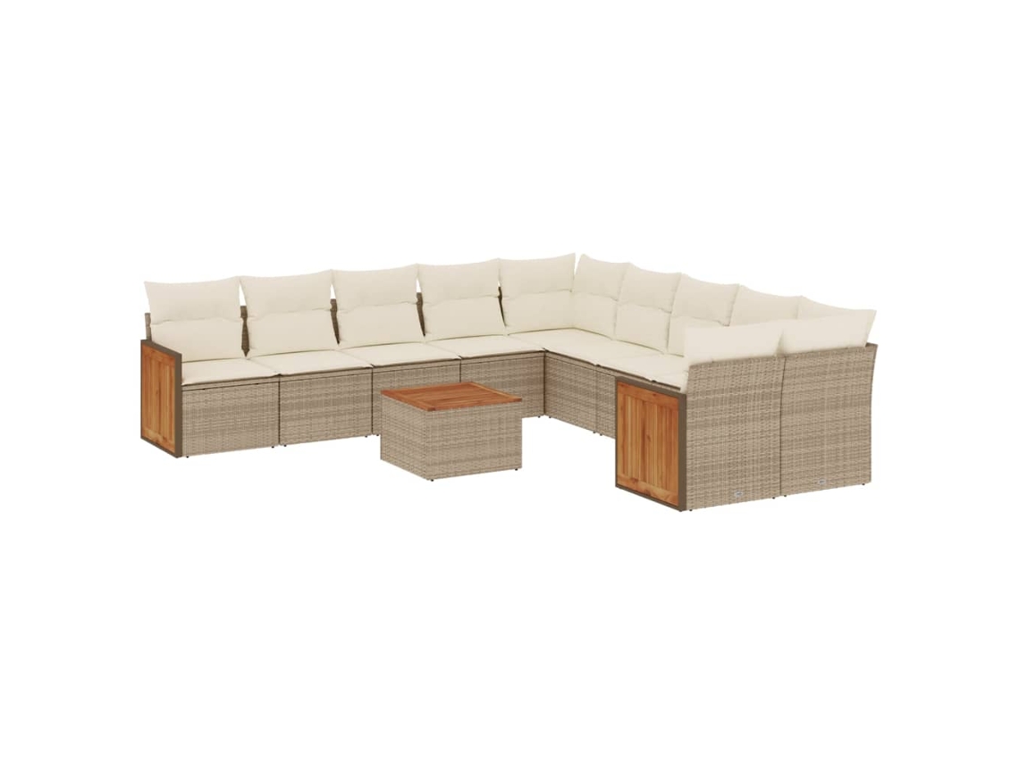Garden Sofa Set, Garden Sofa Sets Vidaxl Bege Rattan / Vime (n/a)