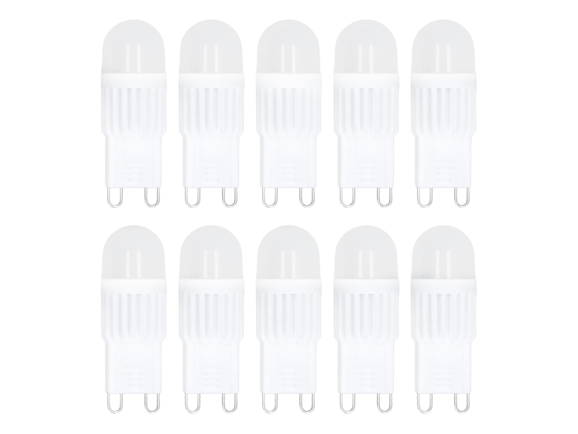 10pcs Lâmpada G9 Led dimmável 2w 500lm, equivalente a 30w halógena, para lustre, teto, parede, 220v | S/MARCA