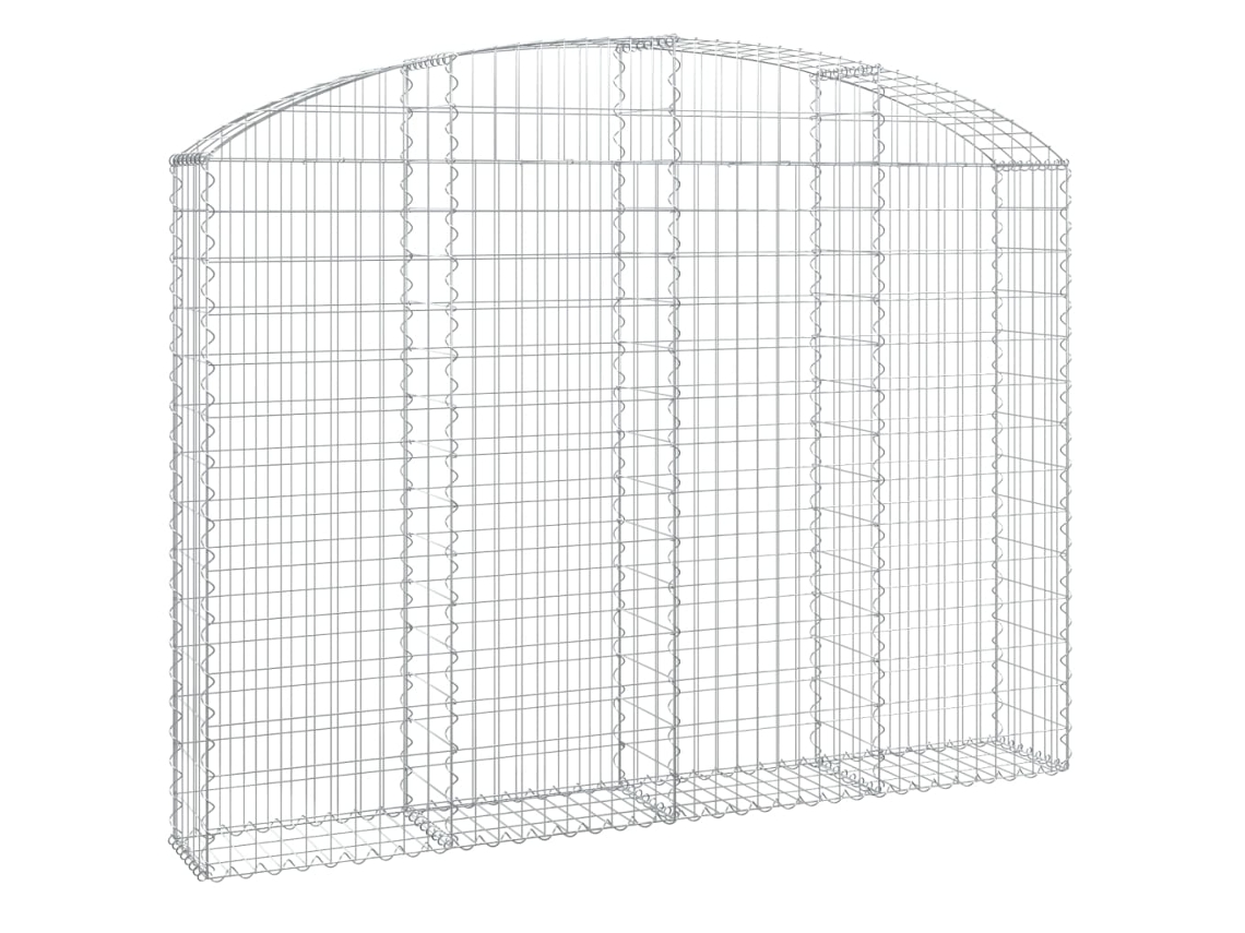 Gabion Basket, Gabion Baskets Vidaxl Prateado Ferro (200 X 30 X 140/160 Cm)