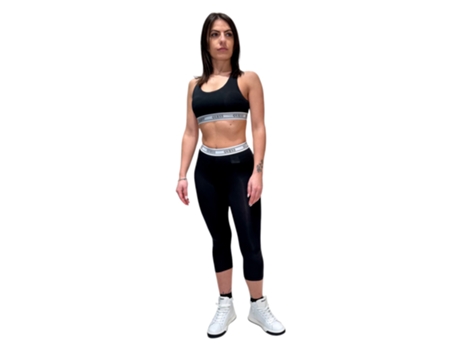 Top De Mulher Guess Activewear Sportivo Algodão Preto (s)