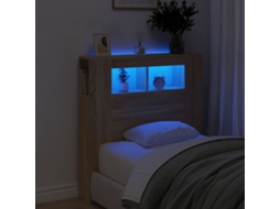 Cabecero con LED 100x18,5x103,5 Deriv. Madera de Roble Sonoma
