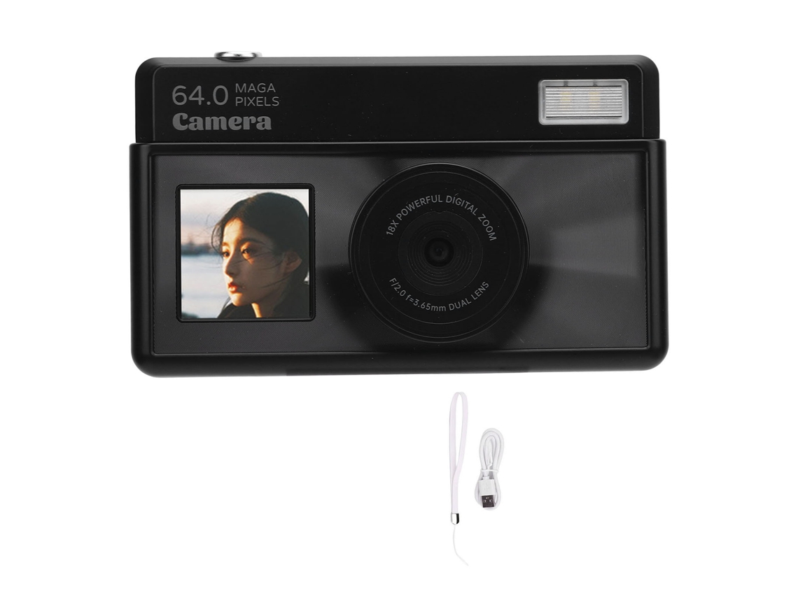 Câmera Digital 4k 64mp Zoom 18x Foco Automático Tela 2.8 Polegadas