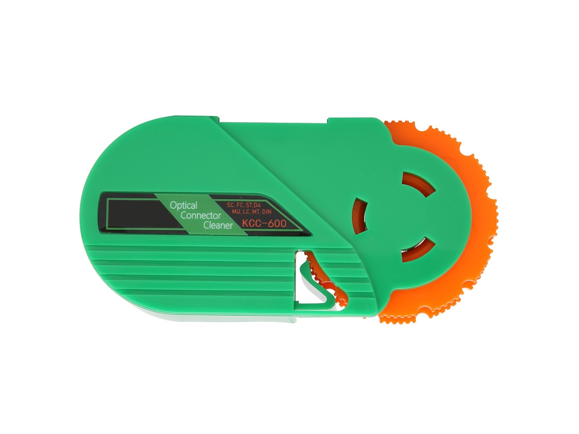 Caixa de limpeza de fibra óptica KCC 600 para conectores ópticos FC/SC/LC/ST/MU/D4/DIN.
