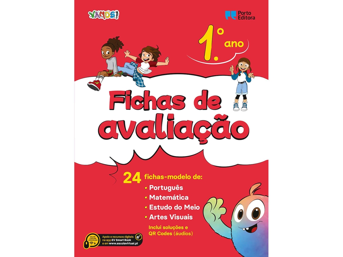Livro Vamos! - Fichas de avaliação - 1.º Ano de Vários (Português)