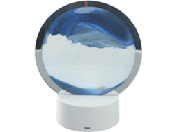 Luminária de mesa dinâmica com 3 modos de iluminação e 2 opções de alimentação para decoração de sala de estar e quarto, azul.