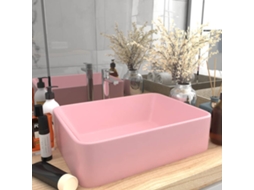 Vidaxl Lavatório Luxuoso 41x30x12 Cm Cerâmica Rosa Mate