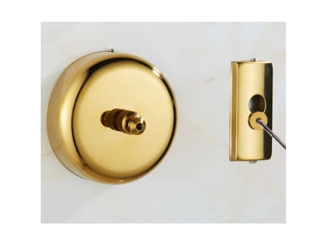 Varal retrátil Slowmoose de 2,8 m, extensível e de parede (dourado)