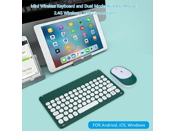 Lurelia Conjunto De Teclado E Rato Sem Fios De 2,4 Ghz Com Bluetooth 5.0