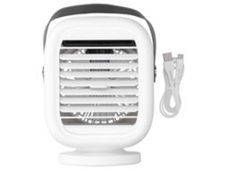 Ventilador Resfriador com Umidificação, 190ml, Usb, 120°, Oscilação, 3 Velocidades, Branco | S/MARCA