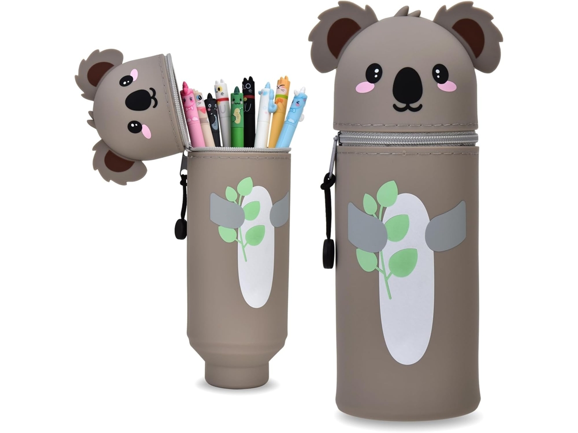 Porta Canetas, 5cm, com Zíper, Macio, Organizador, Silicone, Kawaii AQUAFORGE