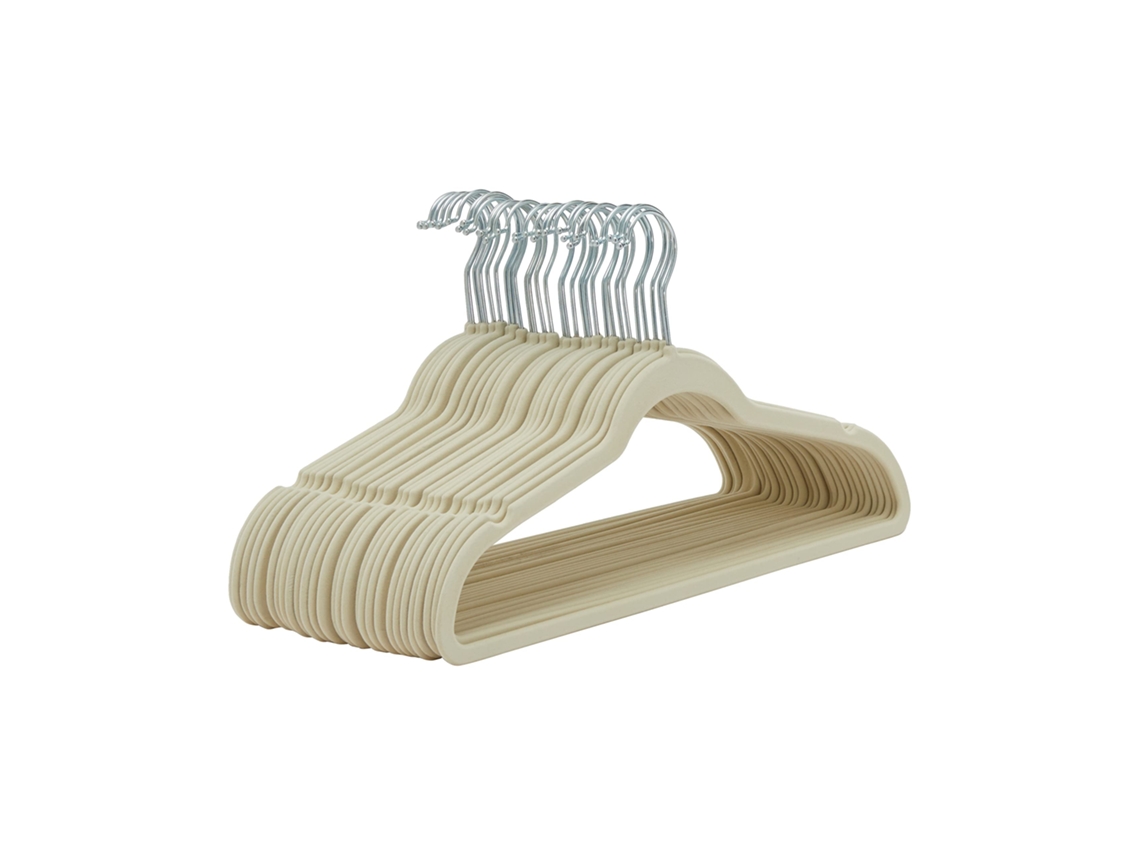 Cabide Fino E Antiderrapante Para Camisas/ternos/ternos, Cor Marfim Slowmoose