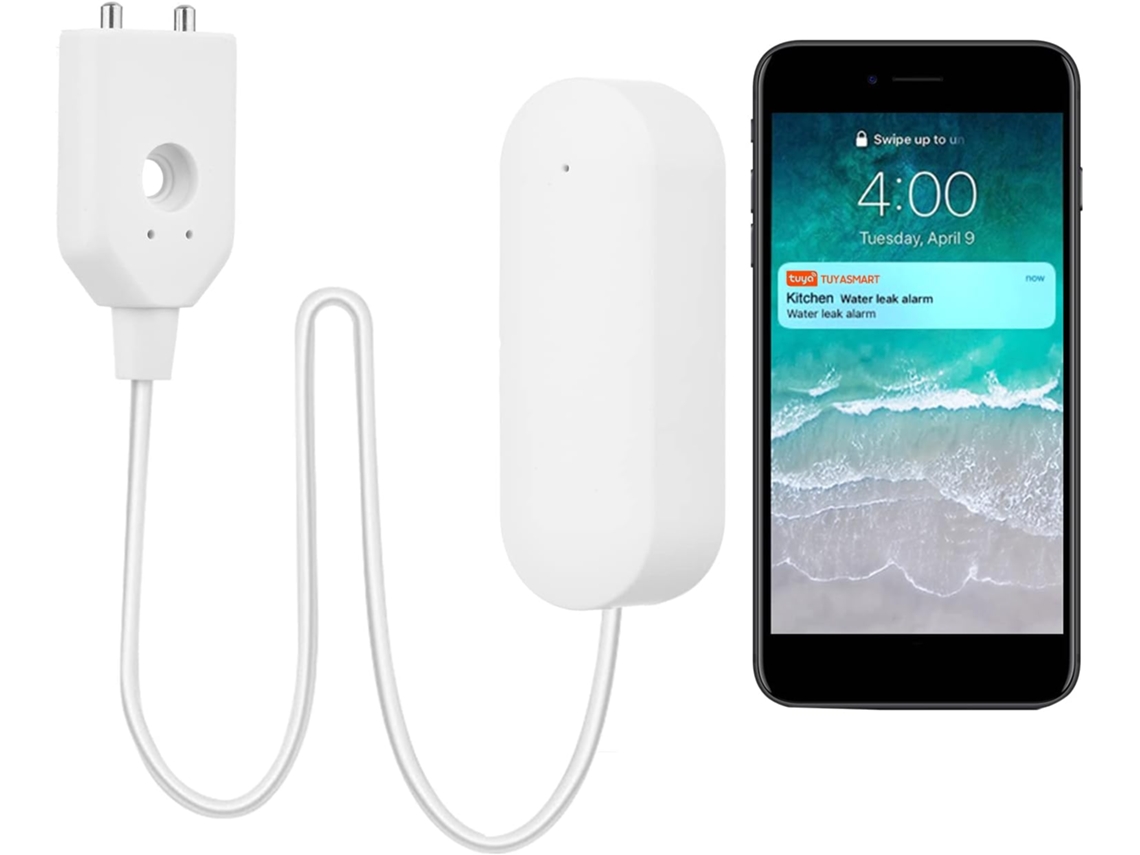 Sensor Vazamento Água Wi-fi Alarme App Móvel