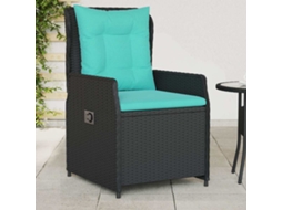 Vidaxl Conjunto De 2 Cadeiras De Jardim Reclináveis Em Rattan Sintético Preto