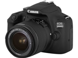 Kit Máquina Fotográfica CANON EOS 2000D + 18-55 IS STM + 75-300 DC STM (APS-C) — Oferta ES110+16GB