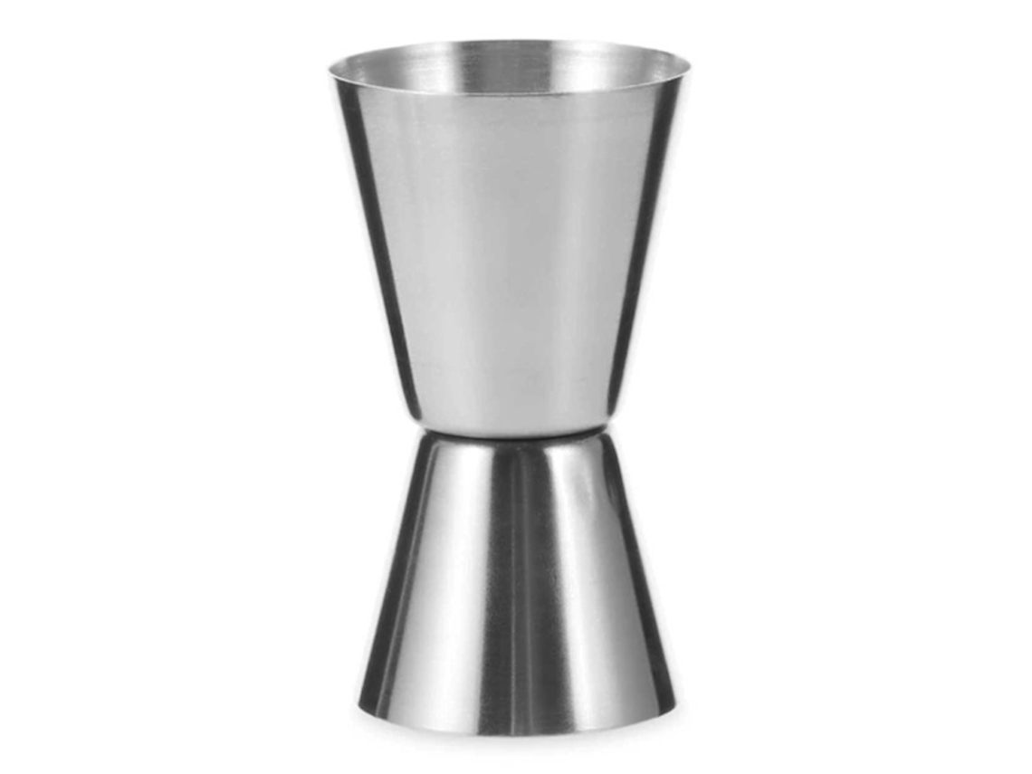 Copo Medidor De Dupla Face - Copo Medidor Para Coquetéis 20/40 Ml Prateado