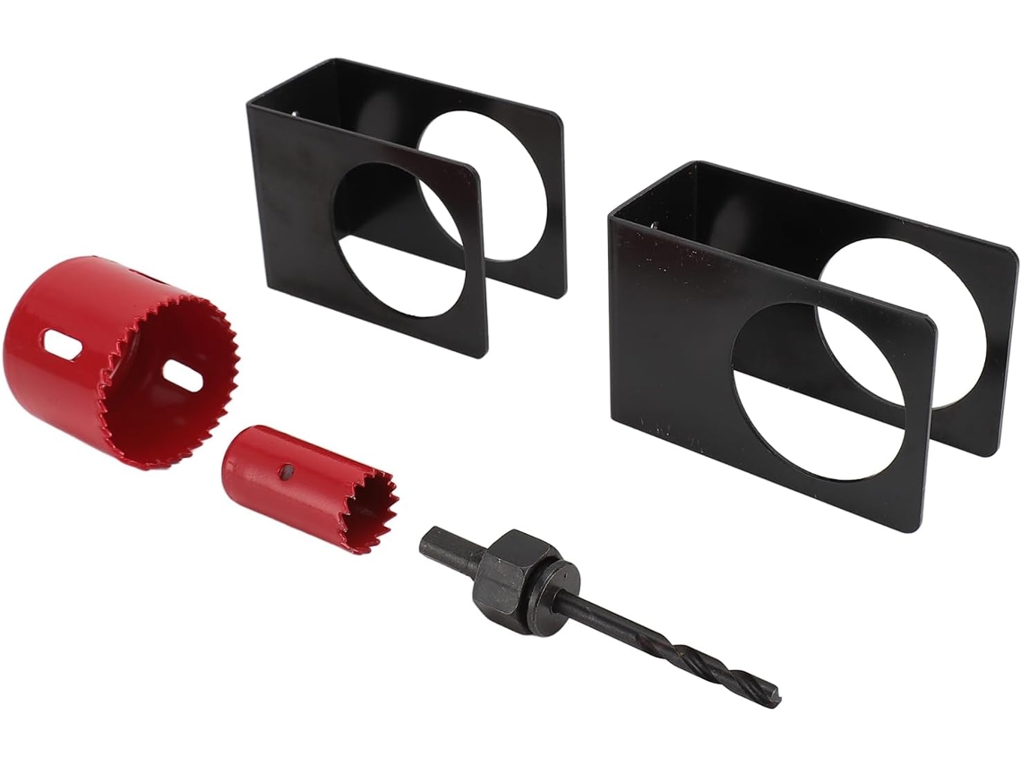 Kit De Instalação Fechadura Porta 1-3 8a 4com Gabarito Guia E Ferramenta Serra Copo Para Entrada