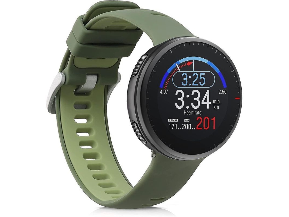 Cinto de Relógio de Silicone para Polar Vantage V2 Substituição Ajustável Verde