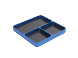 Bandeja De Parafusos Para Reparo Rc 3 Compartimentos De Alumínio Estilo Elegante Para Carro Avião Barco Azul Escuro