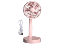 Ventilador Usb Plegable Telescópico 3 Velocidades Rosa