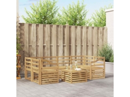Vidaxl Conjunto De Sofás Para Exterior 7 Pcs Branco