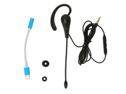 Fone De Ouvido Mono Com Microfone Fio Cancelamento De Ruído Leve Para Call Center Escritório Type C