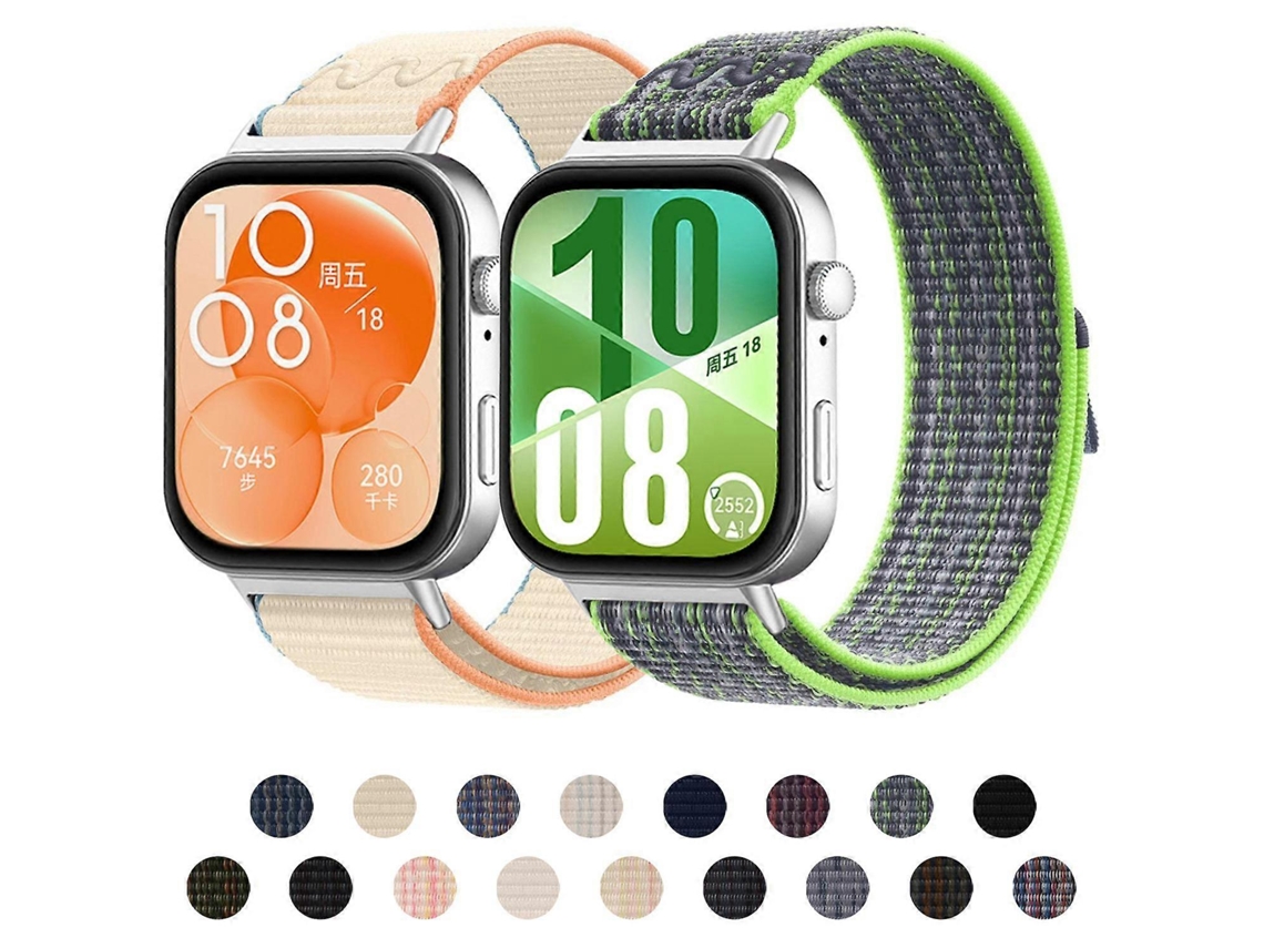 Pulseira De Nylon Trançado Com Fecho De Velcro Para Huawei Watch Fit 4 Pro / Fit 4 / Fit 3